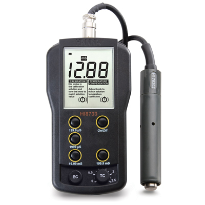 HI8733 溫度補償功能電導率 EC 測定儀